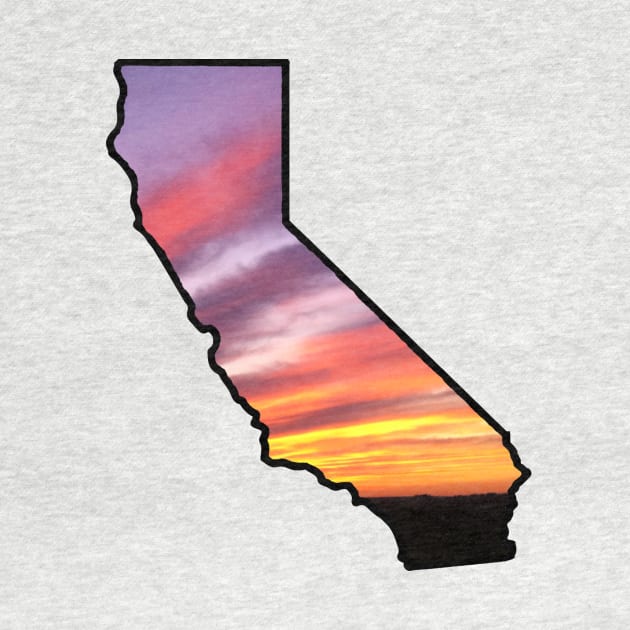 California Golden State Sunset Outline by oggi0